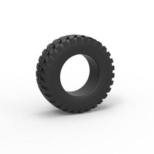 diecast offroad tire 24 scale 1 10 tyre wheel scaled toy print printable allterrain 3d print model - Mito3D