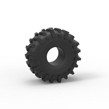 diecast estrada pneu 25 escala 1 10 roda brinquedo impressão imprimível lama terreno 3d print model - Mito3D