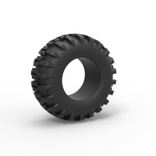 diecast offroad tire 4 scale 1 25 tyre wheel scaled toy print printable allterrain 3d print model - Mito3D