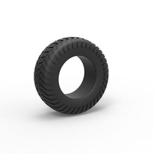 diecast offroad tire 5 scale 1 10 tyre wheel scaled toy print printable allterrain 3d print model - Mito3D