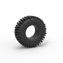 diecast offroad tire 7 scale 1 25 tyre wheel scaled toy print printable allterrain 3d print model - Mito3D