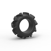 diecast estrada pneu 9 escala 1 25 roda brinquedo impressão imprimível terreno 3d print model - Mito3D