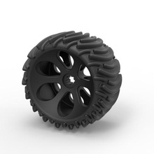 diecast offroad wheel 1 various toy truck vehicle car part tire allterrain 3d print model - Mito3D