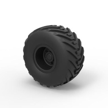 diecast offroad wheel 6 various toy truck vehicle car part tire allterrain 3d print model - Mito3D