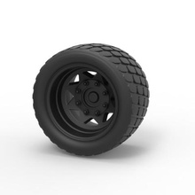 diecast offroad wheel 14 various toy truck vehicle car part tire allterrain 3d print model - Mito3D