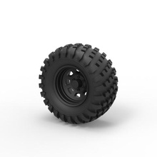 diecast offroad wheel 22 various toy truck vehicle car part tire allterrain 3d print model - Mito3D
