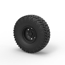Druckguss-offroad-Rad, 29 verschiedene - Spielzeug LKW Fahrzeug Auto Teil Reifen allterrain 3d print model - Mito3D