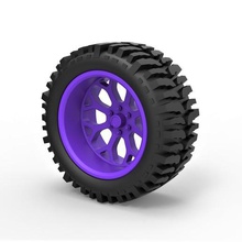 diecast offroad wheel lifted trucks various scaled toy printable print mud allterrain truck car part tire 3d print model - Mito3D