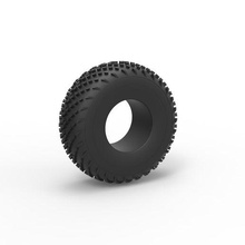 diecast pressure tire 2 scale 1 25 tyre wheel scaled toy print printable offroad allterrain lowpressure 3d print model - Mito3D