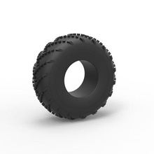 diecast pressure tire scale 1 25 tyre wheel scaled toy print printable offroad allterrain lowpressure 3d print model - Mito3D
