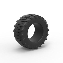 moulé pression tirant tracteur arrière pneu 2 échelle 1 25 roue escaladé jouet impression imprimable traction sport 3d print model - Mito3D