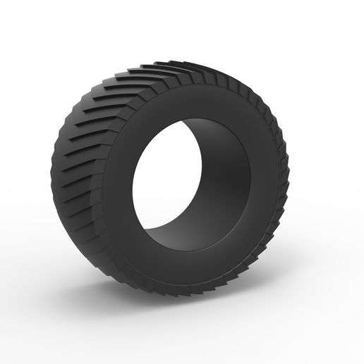 pressofuso tirando trattore posteriore pneumatico scala 1 25 ruota ridimensionato giocattolo Stampa stampabile pulltractor tira sport 3D print model - Mito3D
