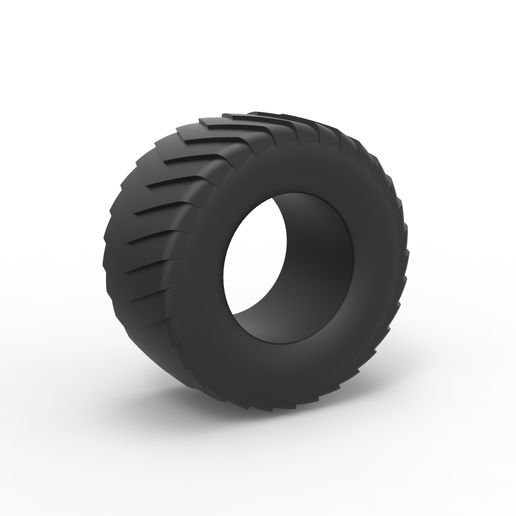 fundido presión tracción camión neumático escala 1 10 rueda escamoso juguete impresión imprimible tirando deporte 3D print model - Mito3D