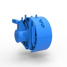 fundido presión radial motor tracción tractor escala 1 25 3d print model - Mito3D