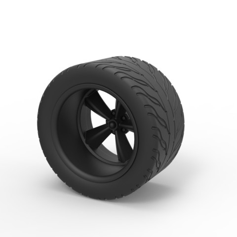 diecast rear sport wheel various toy vehicle car part tire 3D print model - Mito3D