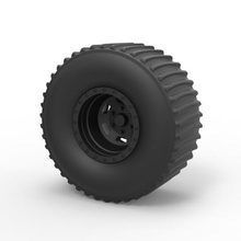 pressofuso ruota posteriore sporco di dragster vari offroad giocattolo il veicolo auto parte pneumatico 3d print model - Mito3D