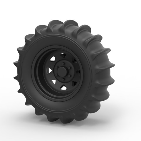 Guss-Hinterrad-Dünen-buggy verschiedene - Spielzeug Auto Teil Reifen 3D print model - Mito3D