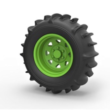 pressofuso posteriore ruota del carrozzino di duna 4 vari dunetire dunebuggy offroad in scala giocattolo stampabile stampa il veicolo parte pneumatico la 3d print model - Mito3D