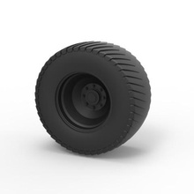 diecast rear wheel pulling tractor various sport toy truck vehicle part tire 3d print model - Mito3D