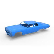 Druckguss Gehäuse chevrolet impala 1972 4 Türen Maßstab 1 24 verschiedene shell skaliert bedruckbar ist drucken diecast - Spielzeug oldschool Fahrzeug Auto 3d print model - Mito3D