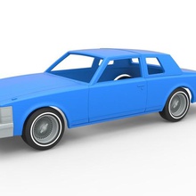 diecast shell wheels cadillac seville 1979 coupe scale 1 25 car body print printable toy scaled oldschool classic 3d print model - Mito3D