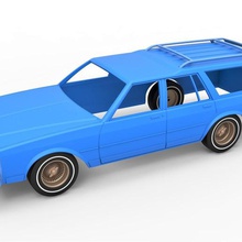 diecast shell wheels chevrolet caprice wagon 1982 scale 1 25 various carbody body scaled toy print printable oldschool car oldschoolcar 3d print model - Mito3D