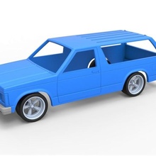 döküm kabuk tekerlekler Chevrolet s10 ceket 1991 ölçek 1 25 chevy ölçekli araba oyuncak Yazdır yazdırılabilir araç 3d print model - Mito3D