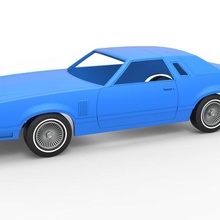 diecast shell wheels ford thunderbird heritage edition 1979 scale 1 25 car vehicle oldschool classic classiccar scaled toy print printable 3d print model - Mito3D