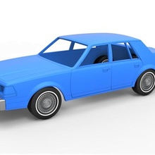 diecast shell wheels lincoln continental 1986 scale 1 25 car vehicle scaled classic oldschool toy print printable 3d print model - Mito3D