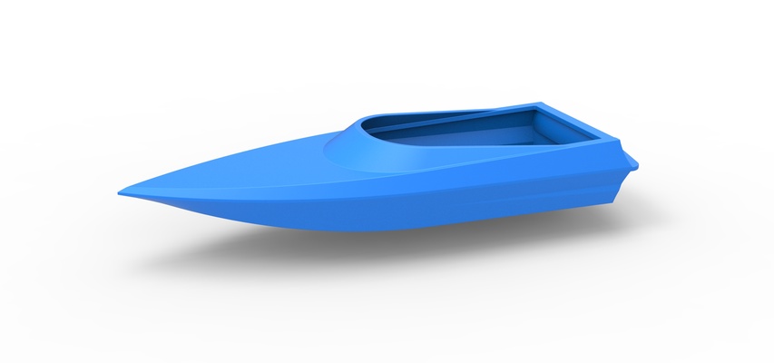 moulé pression vitesse bateau coque version 3 échelle 1 25 jeu coquille carrosserie jet propulsion vedette course sprint courses jouet escaladé impression imprimable 3d print model - Mito3D