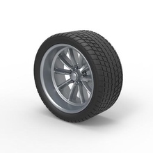 diecast sport wheel 10 various tire car scale toy print printable 3d print model - Mito3D