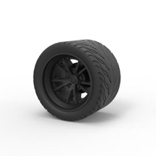 diecast sport wheel 8 various part tire toy 3d print model - Mito3D