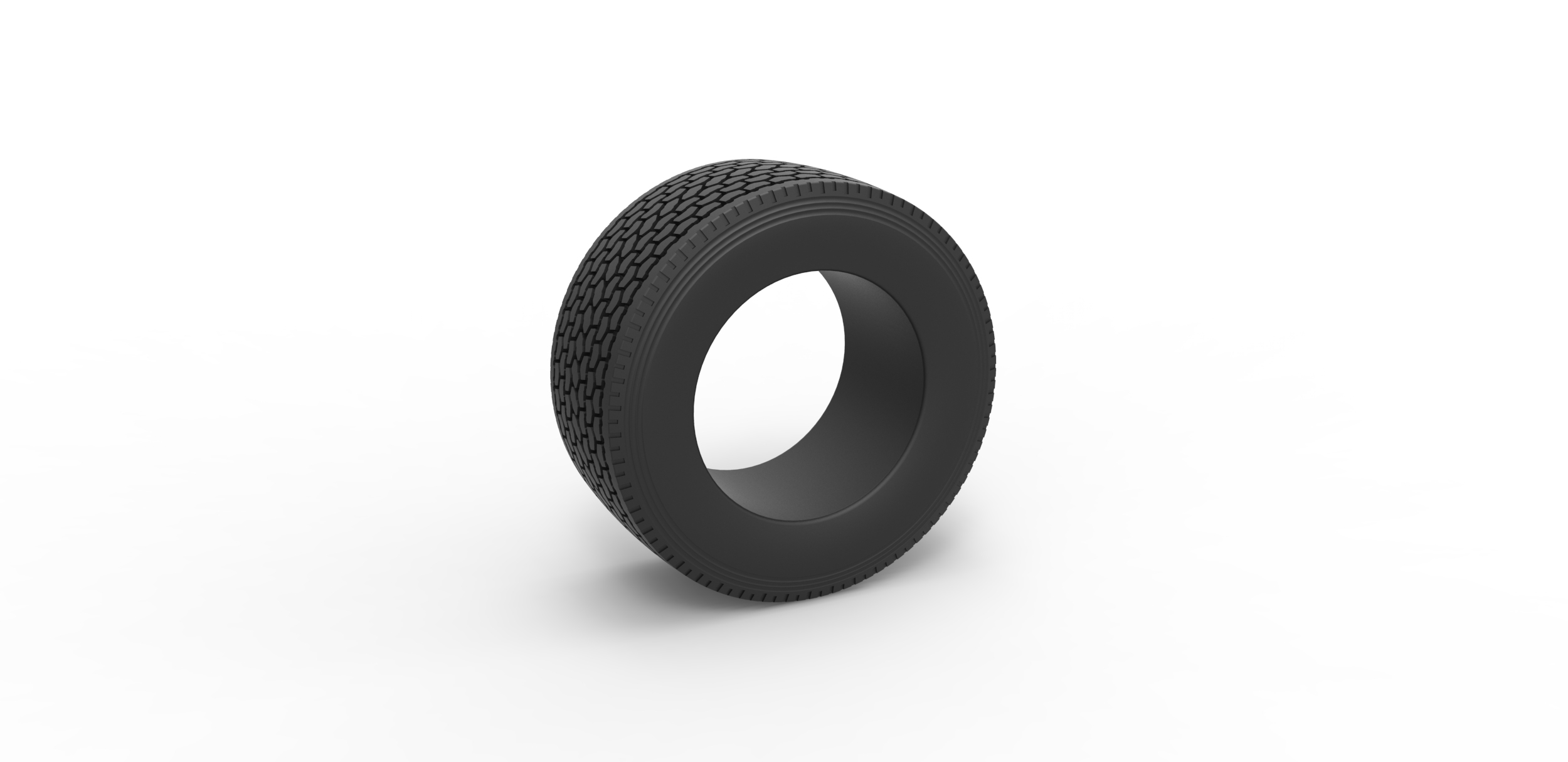 fundido presión súper soltero semi neumático escala 1 25 supersoltero semitiré rueda camión escamoso juguete impresión imprimible 3D print model - Mito3D