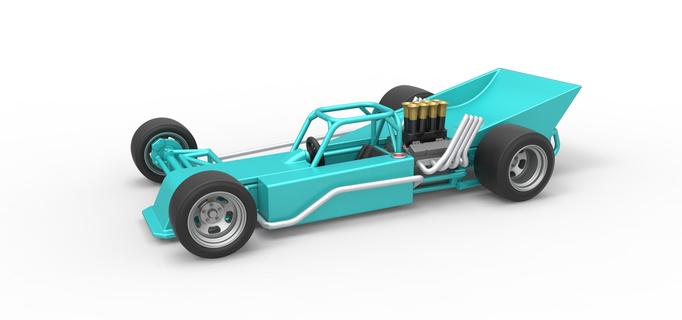 döküm süper değiştirilmiş arka motor yarış araba versiyon 2 ölçek 1 25 asfalt kaldırım arabası konsept v8 ölçekli oyuncak Yazdır yazdırılabilir pisti Nascar 3d print model - Mito3D