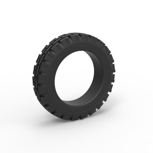 diecast trator pneu escala 1 10 roda brinquedo impressão imprimível estrada terreno 3D print model - Mito3D