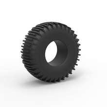diecast trom tire 2 scale 1 25 tyre wheel scaled toy print printable offroad allterrain 3d print model - Mito3D