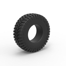 diecast trophy truck tire scale 1 10 tyre wheel scaled toy print printable offroad trophytruck 3d print model - Mito3D