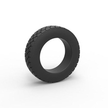 diecast truck tire 2 scale 1 25 3d print model - Mito3D