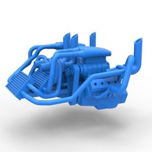 moulé pression twin engine v8 tirant tracteur échelle 1 25 3d print model - Mito3D