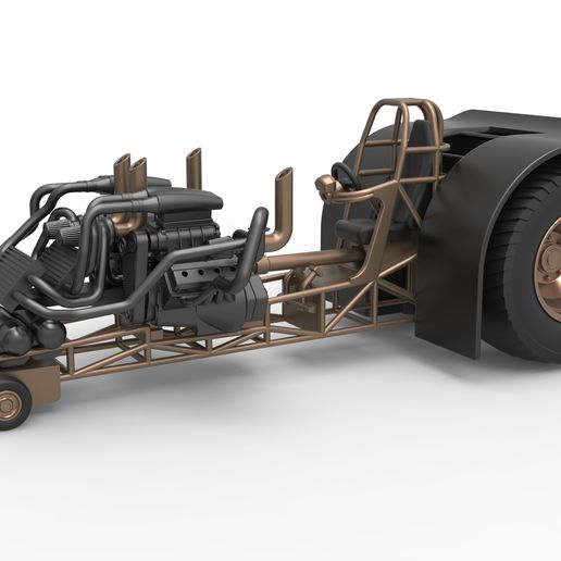 pressofuso twin engined tirando trattore scala 1 25 3D print model - Mito3D