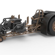 fundido presión twin engined tracción tractor escala 1 25 3d print model - Mito3D