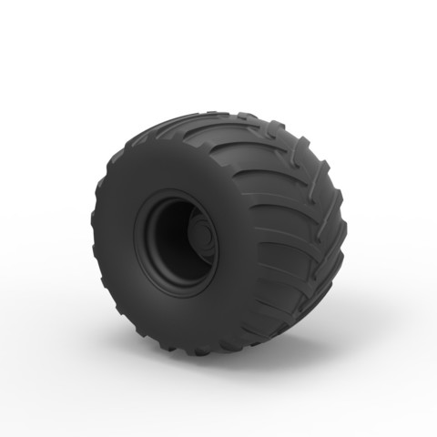 diecast wheel big foot various monster toy truck vehicle part tire allterrain offroad 3D print model - Mito3D