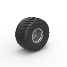 fundido presión rueda mini varilla tracción tractor escala 1 25 3d print model - Mito3D