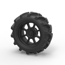 diecast wheel mud truck various mudtruck allterrain offroad vehicle car part tire 3d print model - Mito3D