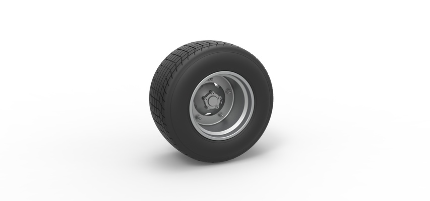 moulé pression roue of ancien saleté course voiture v1 échelle 1 25 escaladé jouet impression imprimable 3d print model - Mito3D