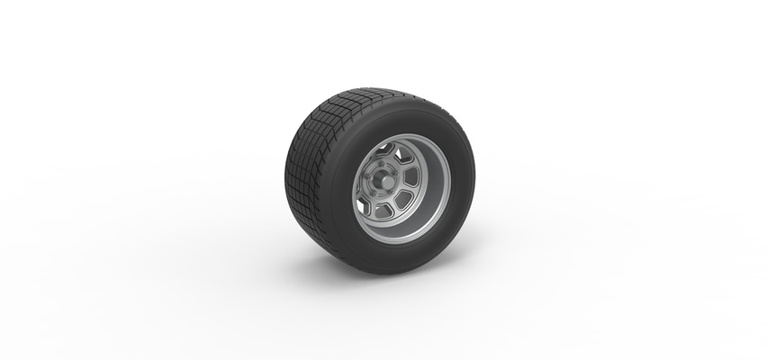 diecast wheel of vintage dirt race car v2 scale 1 25 dirtwheel scaled toy print printable 3d print model - Mito3D