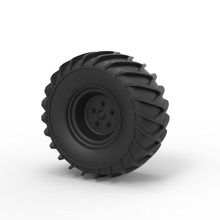 Druckguss-Rad mit Schnee verschiedene - Spielzeug LKW Fahrzeug Auto Teil Reifen allterrain offroad 3d print model - Mito3D