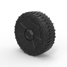 diecast roda tesla cyberpunk caminhão vários printable imprimir de carro do veículo scifi allterrain offroad pneu 3d print model - Mito3D