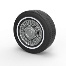 Druckguss Draht Rad 3 Rahmen 1 10 Wagen Reifen skaliert alte Schule klassisch drucken druckbar Spielzeug 3d print model - Mito3D