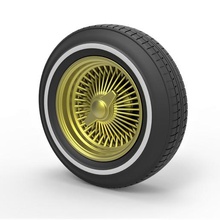 diecast wire wheel lowrider scale 1 10 various tire part car wirewheel toy print printable lowriderwheel scaled 3d print model - Mito3D